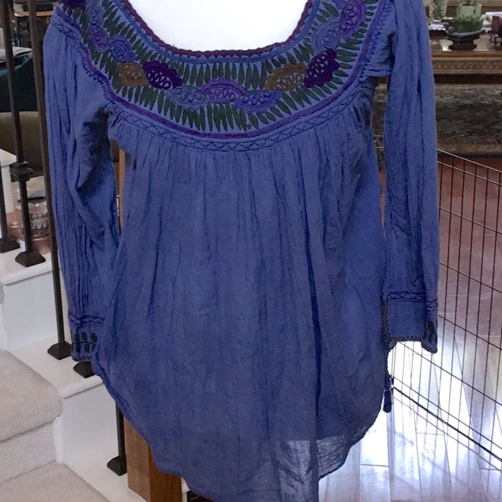 Handmade embroidered top from Mexico